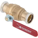 Válvula de esfera Geberit serie Mapress agua no potable, con palanca de accionamiento: CW617N, d=15mm, PN=10bar
